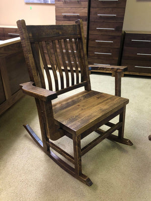 Product: R659B Rustic Bent Back Rocker in Black Walnut Finish S-214 Regular $1427 each