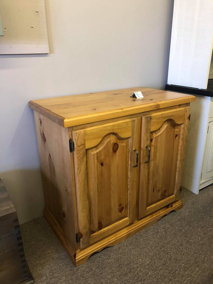 302P Smooth Pine 2 Door Buffet in Medium Walnut Finish C-149