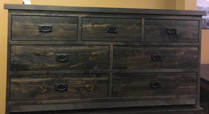 Rustic 5  Queen Bedroom Set in Ebony Finish S-234