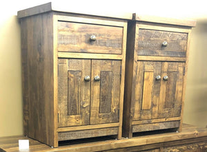 Rustic 5 Piece Kabin King Bedroom Set in Black Walnut Finish S-231