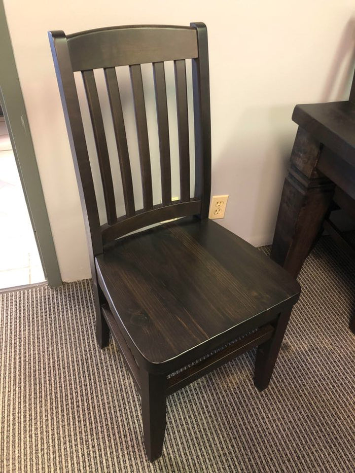 Product: 761 Birch Scholar Chair w/ Rustic Seat in Guinness Finish Regular $585 each