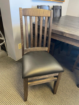 Product: 761B Scholar Chair w/ Upholstered Black Seat in Smoke Finish Regular $640 each