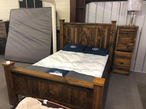 K252P Rustic Pine Kabin Queen Bed in Black Walnut Finish C-452